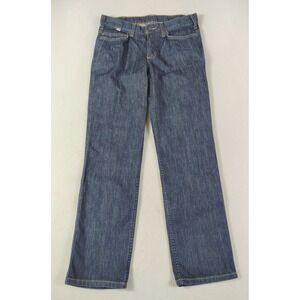 Carhartt‎ Flame Resistant Jeans Womens 8 Short Blue Denim Mid Rise Straight CAT2
